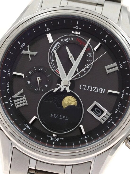 Citizen Accessories - CITIZEN Exceed H874-004JJ01/BY1020-61E Solar Powered Radio Men's Watch_934492